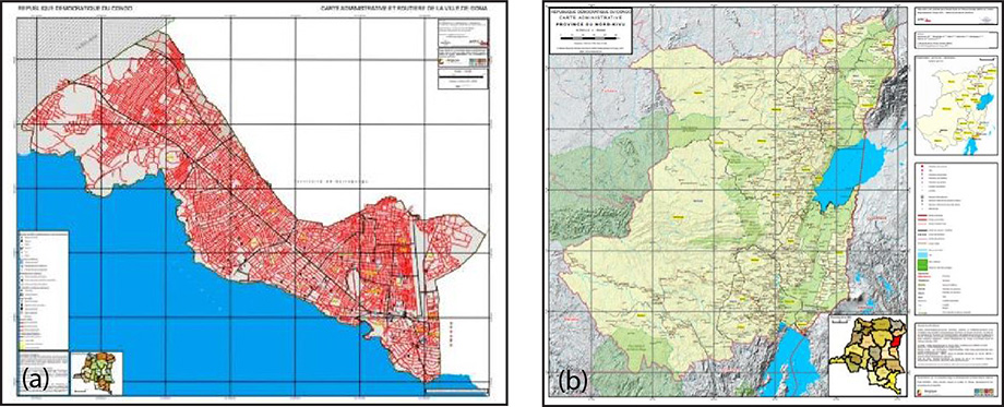 Examples of maps created during the HARISSA project