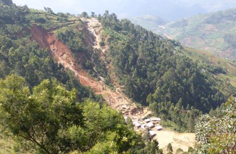 Landslide in the Kivu rift