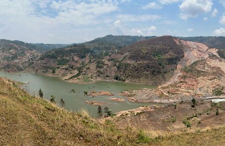 The Ruzizi River and the Lukula Landslide, at the border between the Democratic Republic of Congo and the Republic of Rwanda. (photo: B. Smets – RMCA/VUB, 2024)