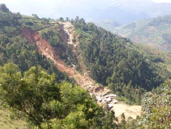 Landslide in the Kivu rift